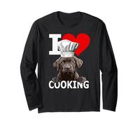 Chocolate Lab Dog The Dog Père Lab Mom Cooking Chef Cook Manche Longue