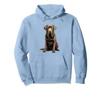 Chocolate Lab Labrador Retriever pour Chien Sweat à Capuche, Unisexe pour Adultes, Bleu poudré, XXL