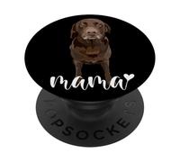 Chocolate Lab Mama Brown Labrador Maman La mère du Laboratoire Chien de Laboratoire PopSockets PopGrip Adhésif