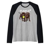 Chocolate Lab Mama Labrador Mama Brown Lab Girl Manche Raglan
