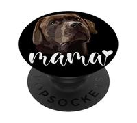 Chocolate Lab Mom Brown Lab Mama The Lab Mère Labrador Chien PopSockets PopGrip Adhésif