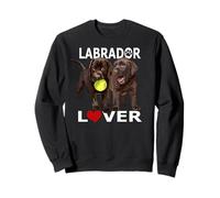 Chocolate Lab Puppy Labrador Retriever pour Amoureux des Chiens Marron Sweatshirt
