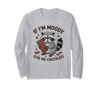 Chocolate Lover Grumpy Raccoon Barre de bonbons Chocoholic Manche Longue