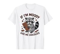 Chocolate Lover Grumpy Raccoon Barre de bonbons Chocoholic T-Shirt