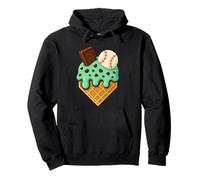 Chocolate Mint Ice Cream Dripping Baseball Home Plate Sports Sweat à Capuche