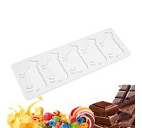 Chocolate Molds Silicone - 5-Cavity Easy Release Heat Resistant, Candy Silicone Molds Baking Pan, Flexible Chocolate Mold | For Cookie Dessert Crafts Birthday Party Holiday Home Kitchen