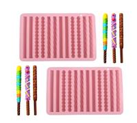 Chocolate Rod Molds Silicone 2 Pieces 12-Cavity Non-Stick Ensuring EMoulds
