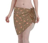 Chocolate Squares Cake Blouse de plage légère et respirante en mousseline de soie - Protection solaire polyvalente - Convient pour les vacances des femmes - Noir - Taille unique