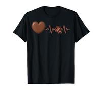 Chocolate Sweet Sugar I Love Chocolate Lover Cute Heartbeat T-Shirt