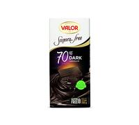 Chocolates Valor Chocolat Noir 70% Cacao | Sans Sucre | Sans Gluten |Vegan | De la Fève à la Tablette |Cacao 70% Minimum | Édulcorant Stévia | 100 g