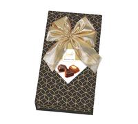 Chocolats Belges Hamlet avec Nœud Doré, Coffret Cadeau 100 g, Véritable Chocolat Belge de Luxe, Idéal pour Offrir ou Déguster