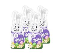 Chocolats de Pâques : Milka Lapins Chocolat Blanc - Chocolat pour enfant - Idée cadeau pour pâques (4x90g) - Lot de 4