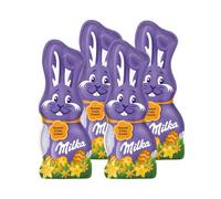 Chocolats de Pâques : Milka Lapins Lait Croustillant, Idée cadeau à offrir, idéal pour pâques (4x95g) - Lot de 4