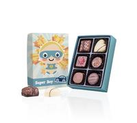 CHOCOLISSIMO - Boîte de 6 Chocolats Sans Alcool - Chocolats de Luxe, Enfant, cadeau enfant, super héros chocolat, pralines enfants, cadeau anniversaire garçon, chocolat petit, idée cadeau noel