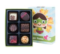 CHOCOLISSIMO - Cadeau Maman - Bonbons pour la Fête des Mères - Chocolats à Offrir - 6 Pralines Fins dans une Boîte - Idée Cadeau Noël, Anniversaire - Super Mama