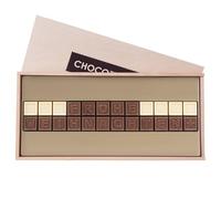 CHOCOLISSIMO - Cadeau Noël - Chocolat Noël - Douce Carte de Vœux de Noël dans une Boîte en Bois, Idée Cadeau Homme, Femme, Maman, Papa, Grand-mère, Grand-père - ChocoTelegram