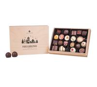 CHOCOLISSIMO Coffret Chocolat - Cadeau Pralines pour Saint Nicolas, Noël - 20 Chocolats Faits à la Main dans un Coffret en Bois - Idée Cadeau Femme, Homme, Maman, Enfants - Xmas Premiere Midi