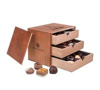 CHOCOLISSIMO - Coffret Gourmand de Pâques - 30 Pralines Fines Faites à la Main dans un Élégant Écrin en Bois - Assortiment Raffiné pour les Gourmands, Idée Cadeau pour Femmes et Hommes