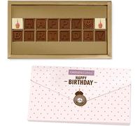Chocotélégramme Happy Birthday | Message d?anniversaire en lettres de chocolat belge| 133 gr