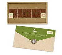 Chocotélégramme « Joyeuses Pâques » Lapin | Message en lettres de chocolat belge | 152 gr