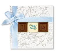 Chocotélégramme « Just married » | Message en chocolat | Mariage | Célébration | Vive les Mariés | Centre de Table | Chocolat Belge