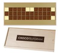 Chocotélégramme «Nous vous remercions infiniment» Messages en chocolat | Chocolat personnalisé