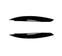 Chocs Corps Pelles Garde pour BMW Série 1 E87 E88 E81 E82 Paupières Sourcils 2 Pièces Phare Voiture Couvercle des Yeux Couvre Garniture Noire ABS Fiber Carbone