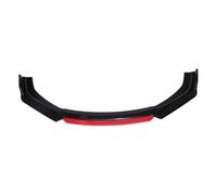 Chocs Corps Pelles Garde pour Ford Largeur Inférieure À 183 Cm Séparateur Universel Pare-Chocs Avant Voiture Kit Carrosserie Lèvre(Gloss Black and Red)