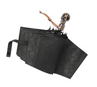 choedii Parasol de voyage compact et portable avec protection UV - Résistant au vent et à la pluie - Pour la marche - Imperméable - 32 cm - 0,4 kg - Tête de mort - Noir