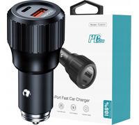 Choetech 63W Dual Usb-C 45W+ Usb-A 18W Fast Car Charger (Noir)