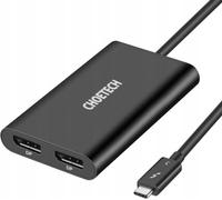 Choetech Adaptateur Splitter Usb Type C Thunderbolt 3 (40Gbps) - 2X Displayport 4K 60Hz Noir (Hub-D03)