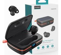 Choetech écouteurs TWS sans fil étanches avec panneau solaire et powerbank 2500mAh intégré noir (BH-T05)