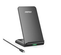 Choetech Set 2 x support de charge Qi sans fil 10 W support noir (T524-S) + câble USB - Micro-USB 1,2 m (MIX00093)
