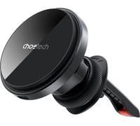 Choetech T204-F Support voiture avec charge rapide sans fil 15W pour fixation sur grille de ventilation - Noir