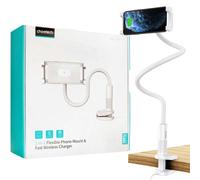 Choetech Wireless Charger Mount - Support de bureau avec chargement sans fil pour les appareils compatibles Qi (blanc)