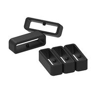 Chofit Anneaux sécurisés de rechange Compatible avec Garmin Forerunner 945 230 235 620 630 735XT/Approach S20 S5 S6/Fenix 5/6/7/epix 2 Sangles de montre connectée en silicone Noir