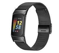 Chofit Bracelet de rechange compatible avec Fitbit Charge 6/Charge 5, bracelet de rechange en acier inoxydable tissé pour tracker d'activité Charge 5