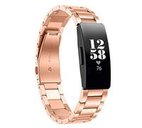 Chofit Bracelets Compatible avec Fitbit Inspire HR/Inspire 2/Inspire Inoxydable Business Bracelet de Remplacement Femme Bracelet Bracelets pour Inspire HR Strap Fitness Tracker (Or rose)