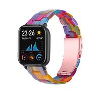 Chofit Bracelets compatibles avec Amazfit GTS 4 Mini/GTS 2 Mini, bracelet de rechange en résine de 20 mm pour Bip 3 Pro/Bip 3/GTS 3/GTS 2 Mini/GTS 2e/GTS 2 (Arc-en-ciel)