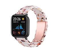 Chofit Bracelets compatibles avec Amazfit GTS 4 Mini/GTS 2 Mini, Bracelet de Rechange en résine de 20 mm pour Bip 3 Pro/Bip 3/GTS 3/GTS 2 Mini/GTS 2e/GTS 2 (Blanc-Marron)