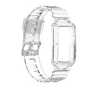 Chofit Bracelets compatibles avec Fitbit Charge 6/Charge 5, Bracelet de rechange robuste avec coque de protection pour Charge 6/Charge 5/Charge 4/Charge 3 (Transparent)