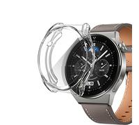 Chofit Coques compatibles avec Huawei Watch GT 3 Pro, protection d'écran en TPU plaqué, coque de protection blindée pour Huawei Watch GT3 Pro 46 mm, 43 mm (transparent, 46 mm)