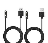 Chofit Lot de 2 chargeurs compatibles avec Chargeur Livall BH60SE/BH51T/BH51M/BH50T/BH50M/BH62/MT1, câble de Charge magnétique USB de 60 cm et 100 cm (Noir, 100 cm)