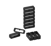 Chofit Remplacement Bagues Sécurisées Compatibles avec Garmin Forerunner 220 230 235 620 630 735XT/Approach S20 S60/Fenix 5 Sangles Connecteur Silicone Supports de Fixation Boucle Noir