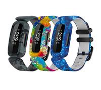 Chofit Sangles Compatibles avec Fitbit Ace 3 Bracelet, Remplacement en silicone souple Brassards à motif floral pour enfants pour tracker d'activité Ace 3 (3A)
