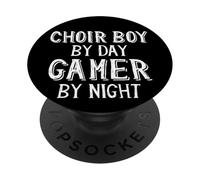 Choir Boy by Day Gamer by Night Church Choir Gamer Choeur Boy PopSockets PopGrip Adhésif