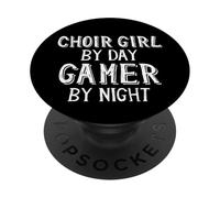 Choir Girl by Day Gamer by Night Church Church Girl Gamer PopSockets PopGrip Adhésif