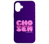 Choisi 1. Pierre 2:9 Christian Jésus-Christ Believe Coque pour iPhone 16 Plus