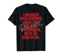 Choisi, AIMÉ, RACHETÉ ET LIBÉRÉ - Inspiration T-Shirt Graphique avec Valeur, Homme, Noir, L