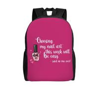 Choisir mon sac à dos nail art pour femme, homme, étudiant, école, cartable, compatible avec ordinateur portable 15 pouces, manucure, vernis à ongles Noir